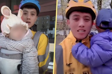 Bóc mẽ người đàn ông bịa là bố đơn thân, làm shipper bế con đi giao hàng