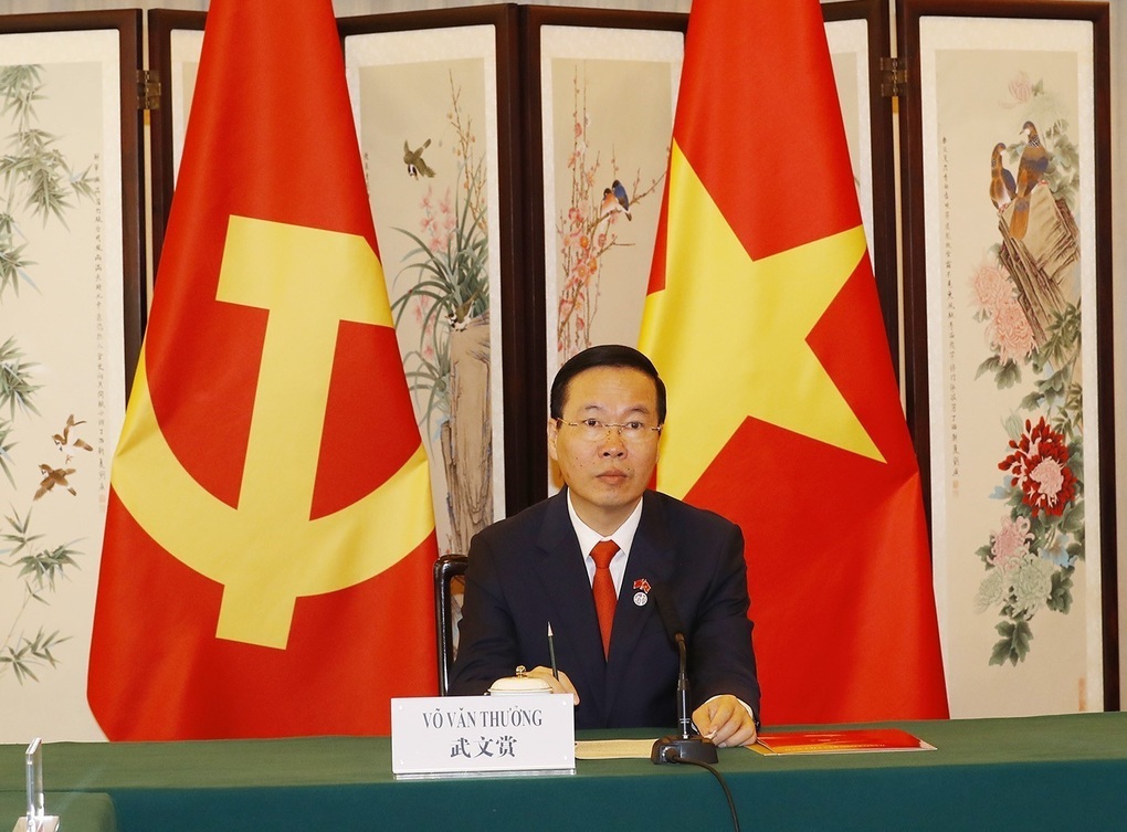 Ông Võ Văn Thưởng hội đàm trực tuyến với Bí thư Ban Bí thư Trung Quốc - 1 Ông Võ Văn Thưởng hội đàm trực tuyến với Bí thư Ban Bí thư Trung Quốc - 1