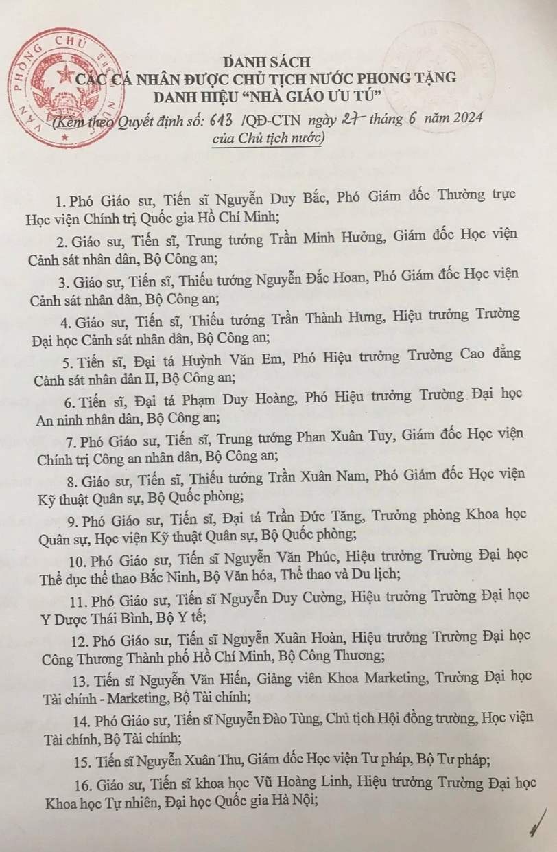Вчителю сільської школи без вченого звання присвоєно звання Народного вчителя - 1 Cô giáo trường làng không học hàm học vị được phong tặng Nhà giáo nhân dân - 1
