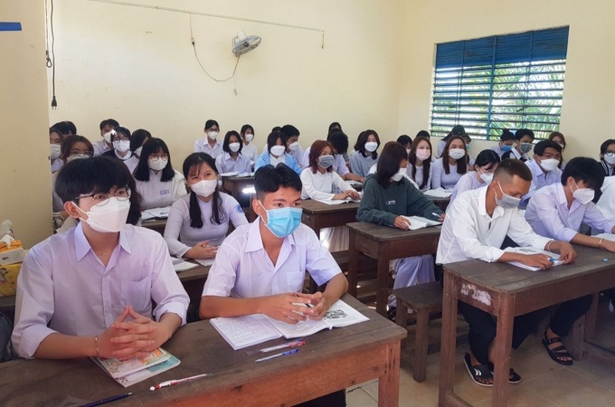  Toàn bộ học sinh phổ thông trên địa bàn tỉnh An Giang đến trường học trực tiếp.