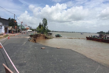 Bộ GTVT thông tin chính thức vụ quốc lộ 91 bị sạt lở xuống sông Hậu