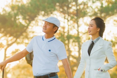 Mỹ Ngọc Bolero khoe ảnh cưới cùng chồng đại gia trên sân golf vua Bảo Đại