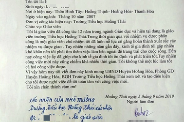 Nữ giáo viên viết đơn xin nghỉ việc đúng ngày khai giảng năm học mới