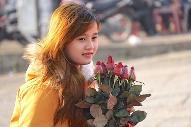 Những bó hồng đầy ý nghĩa ngày Valentine "hút" khách