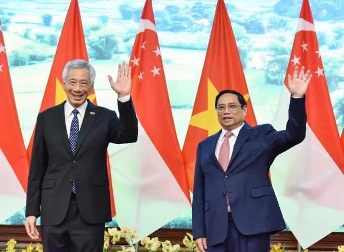 Thủ tướng Phạm Minh Chính và Thủ tướng Singapore Lý Hiển Long