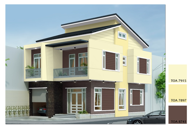 Cách phối hợp màu sơn cho mặt tiền nhà theo phong cách hiện đại