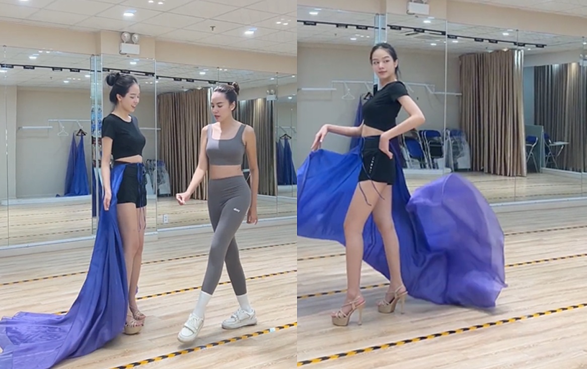 เล ฮวง เฟือง เผยขั้นตอนการสอนเดินแบบให้ ถั่น ถวี ชิงแชมป์นานาชาติ - 2 Lê Hoàng Phương hé lộ quá trình dạy catwalk cho Thanh Thủy thi quốc tế - 2