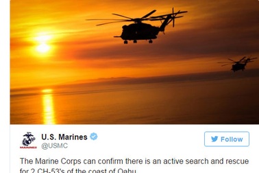 Trực thăng quân sự Mỹ đâm nhau trên không, 12 người có thể thiệt mạng