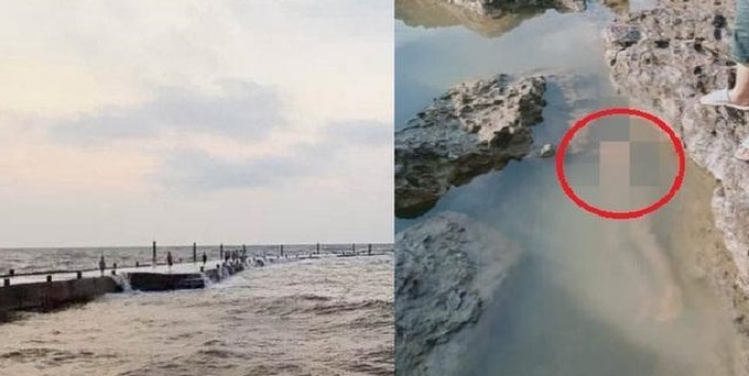 Khu vực xảy ra vụ việc một học sinh lớp 8 bị đuối nước do tắm biển tại bãi biển xã Quỳnh Thuận, huyện Quỳnh Lưu.