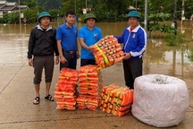 Tỉnh Đoàn hỗ trợ áo phao, nhu yếu phẩm và ứng cứu người dân vùng lũ