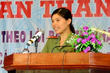 Nữ Thượng úy công an nhiệt tình với phong trào Đoàn