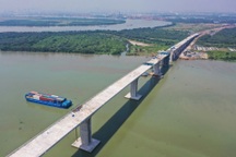 Cầu Nhơn Trạch lớn nhất Vành đai 3 TPHCM trước ngày hợp long