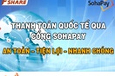 Fshare.vn tích hợp thanh toán Quốc tế thông qua cổng SohaPay