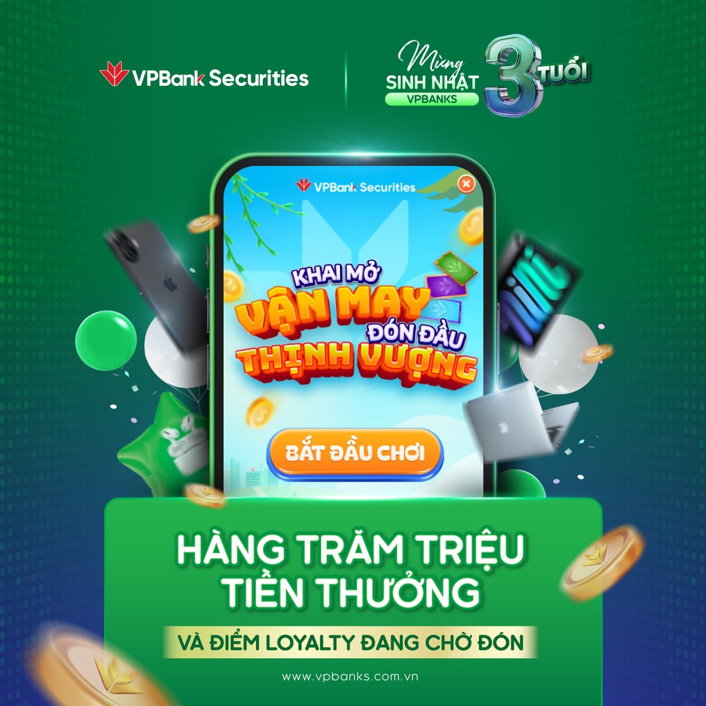 Hàng nghìn quà tặng chờ nhà đầu tư trong chương trình Sinh nhật VPBankS 3 tuổi trên NEO Invest - 1 Hàng nghìn quà tặng chờ nhà đầu tư trong chương trình Sinh nhật VPBankS 3 tuổi trên NEO Invest - 1