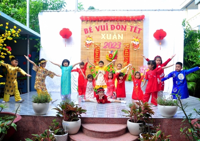 Các bé Trường Mầm non Vĩnh Thạnh (TP. Nha Trang).