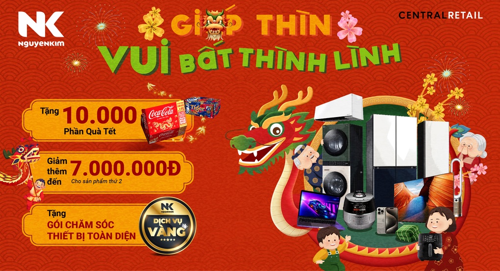 Nguyễn Kim tung hàng nghìn quà tặng cho khách hàng mua sắm Tết - 1 Nguyễn Kim tung hàng nghìn quà tặng cho khách hàng mua sắm Tết - 1