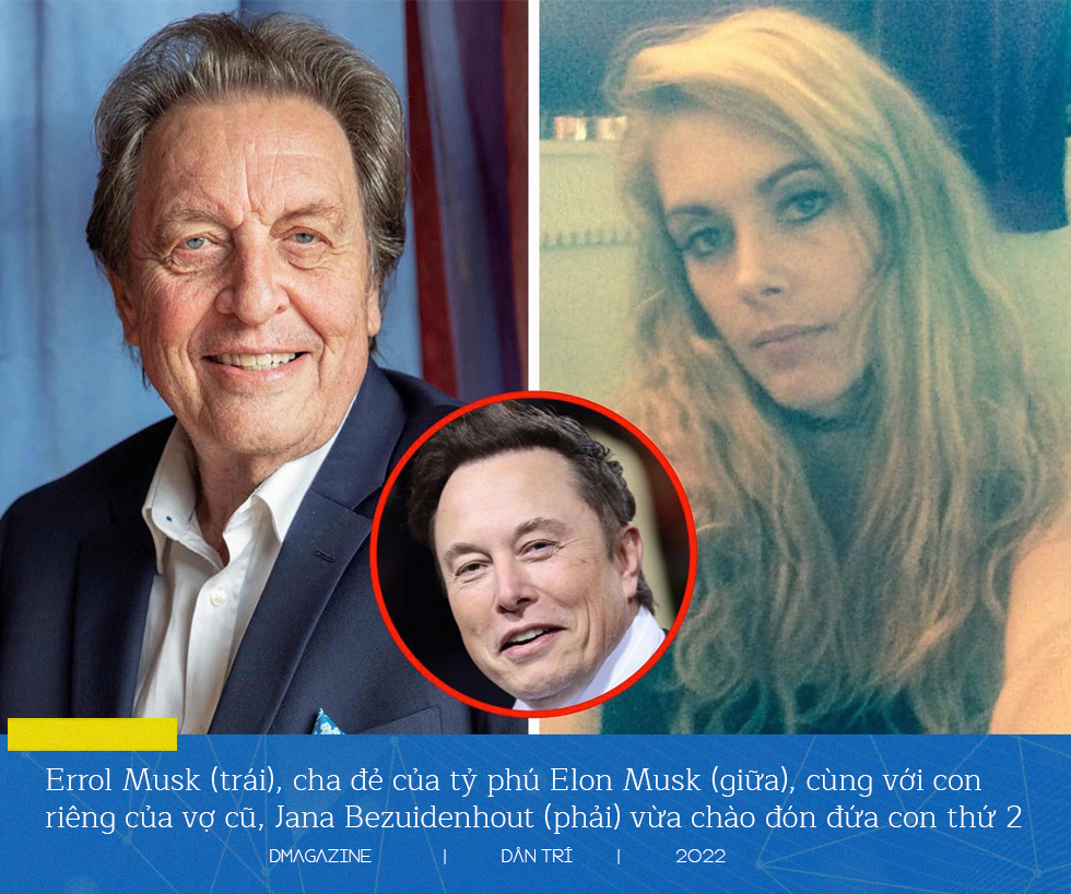 Errol Musk (trái) cùng với con riêng của vợ cũ, Jana Bezuidenhout (phải) vừa chào đón đứa con thứ 2 (Ảnh: TS). Errol Musk (trái) cùng với con riêng của vợ cũ, Jana Bezuidenhout (phải) vừa chào đón đứa con thứ 2 (Ảnh: TS).