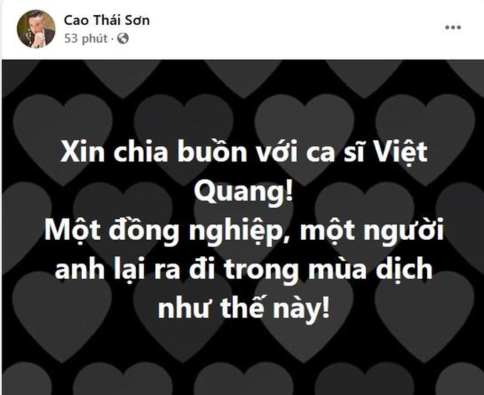 Cả showbiz bàng hoàng khi hay tin ca sĩ Việt Quang qua đời - Ảnh 3.