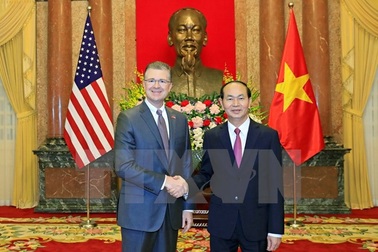 Chủ tịch nước Trần Đại Quang tiếp tân Đại sứ Hoa Kỳ Kritenbrink