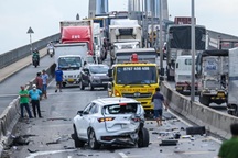 Xe tải bị vỡ bơm hơi phanh gây tai nạn liên hoàn ở cầu Phú Mỹ?