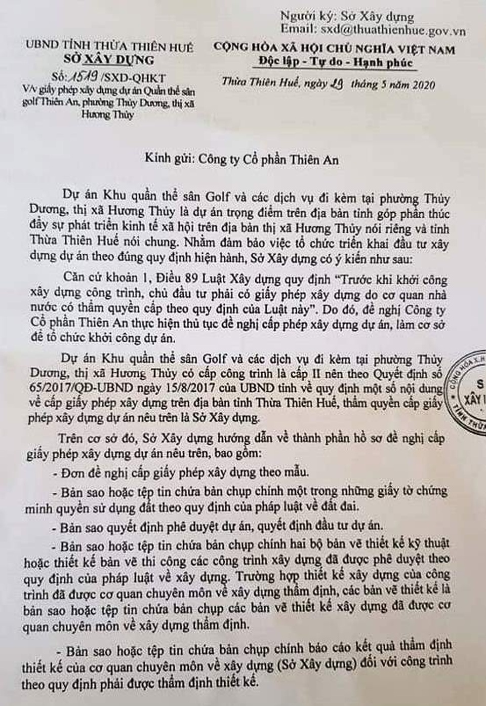 Dự án sân golf nhiều tai tiếng tiếp tục bị “tuýt còi” - 1 Dự án sân golf nhiều tai tiếng tiếp tục bị “tuýt còi” - 1