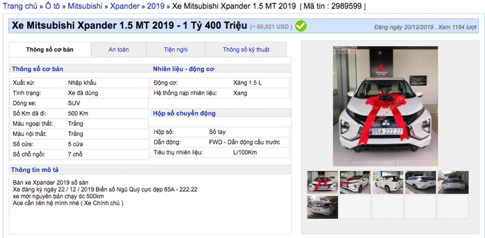 Trúng biển ngũ quý 2, chủ xe Mitsubishi Xpander tính lãi 700 triệu đồng - 2 Trúng biển ngũ quý 2, chủ xe Mitsubishi Xpander tính lãi 700 triệu đồng - 2