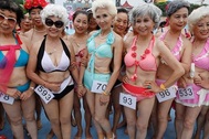 Bô lão nô nức đi thi bikini ở Trung Quốc
