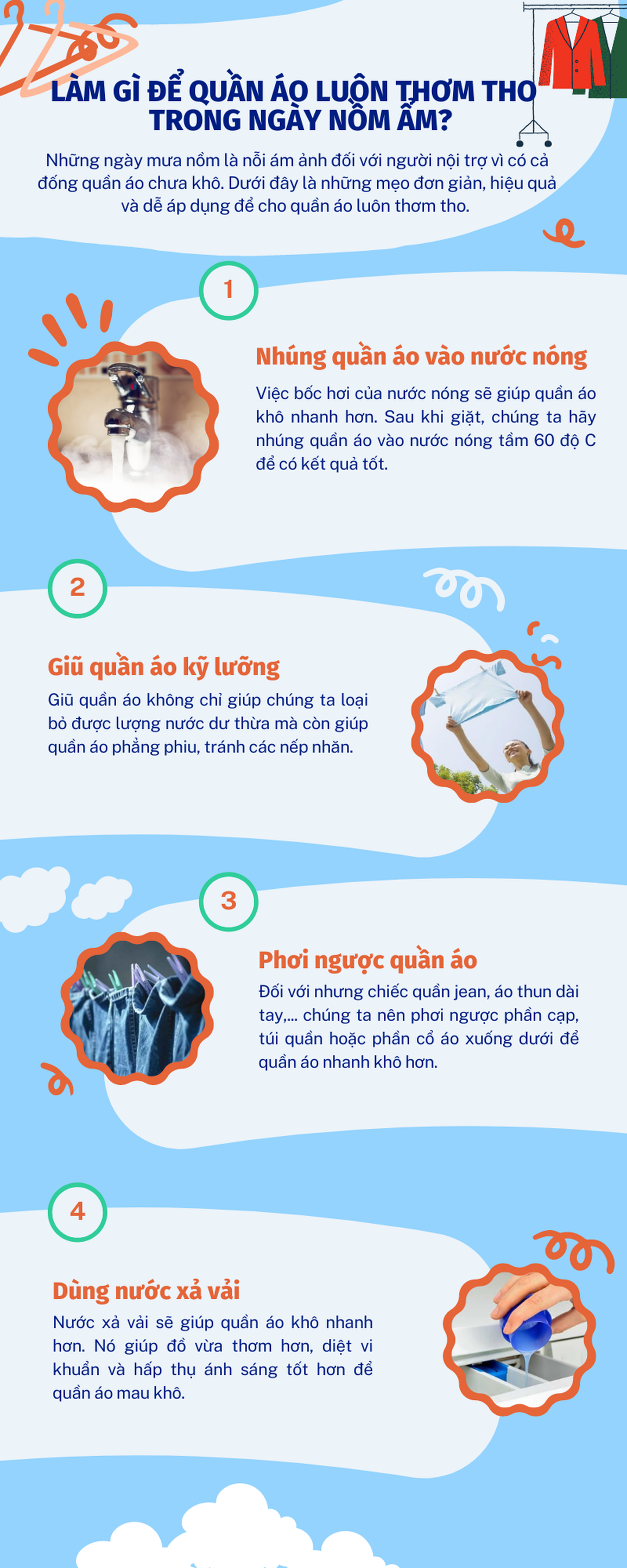 Độc chiêu giúp giặt quần áo nhanh khô lúc trời nồm ẩm, ai cũng cần biết - 1 Độc chiêu giúp giặt quần áo nhanh khô lúc trời nồm ẩm, ai cũng cần biết - 1