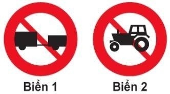 Biển nào cấm máy kéo kéo theo rơ moóc?