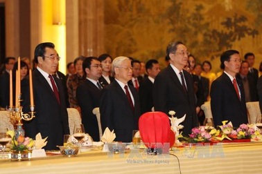 Tổng Bí thư Nguyễn Phú Trọng hội kiến Chủ tịch Chính hiệp Du Chính Thanh