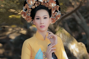 Hoa hậu Paris Vũ diện áo dài hoạ tiết Geisha đẹp kiêu sa tại Nhật Bản