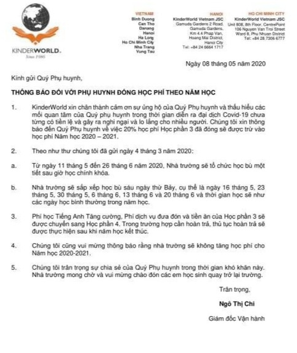 Lùm xùm học phí online Trường Quốc tế Singapore: Sở GDĐT Hà Nội lên tiếng - 2 Lùm xùm học phí online Trường Quốc tế Singapore: Sở GDĐT Hà Nội lên tiếng - 2