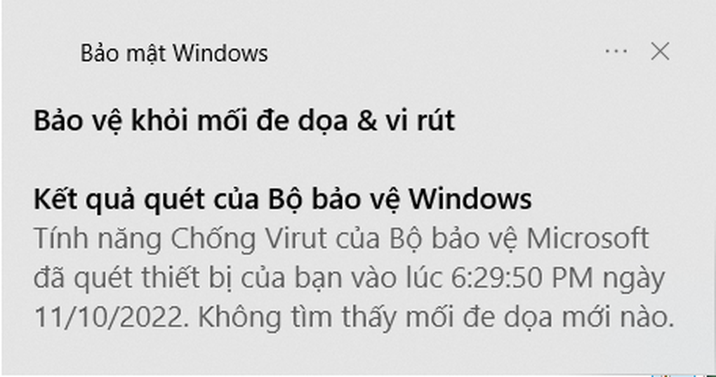 Hộp thoại xuất hiện để thông báo cho người dùng được biết không có mối nguy hại nào về bảo mật trên Windows. Hộp thoại xuất hiện để thông báo cho người dùng được biết không có mối nguy hại nào về bảo mật trên Windows.