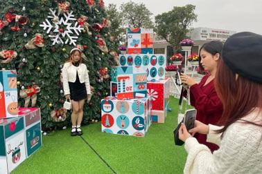 Giới trẻ đổ xô "check-in" với cây thông độc đáo mùa Giáng sinh