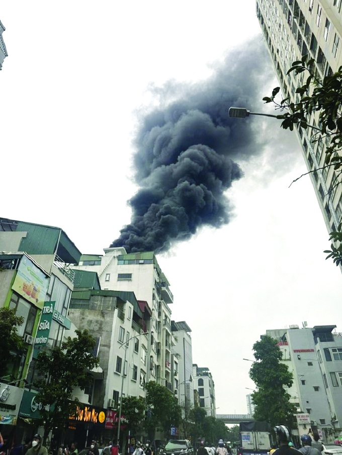 Vụ cháy tại số nhà 28 phố Vũ Trọng Phụng, phường Thanh Xuân Trung, quận Thanh Xuân, TP. Hà Nội.