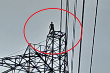 Người đàn ông miền Tây tay không leo đỉnh trụ điện cao thế 500kV