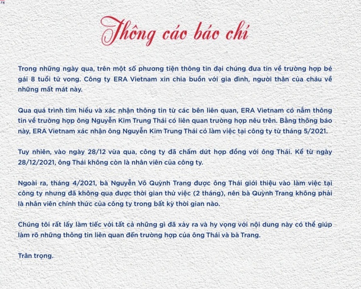 Vụ bé gái 8 tuổi bị bạo hành: Góc nhìn về hành xử của doanh nghiệp - 1 Vụ bé gái 8 tuổi bị bạo hành: Góc nhìn về hành xử của doanh nghiệp - 1