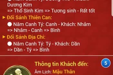 Ứng dụng lịch Vạn niên hữu ích cho năm mới Tân Sửu