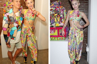 Miley Cyrus nổi bật với trang phục "lòe loẹt" 