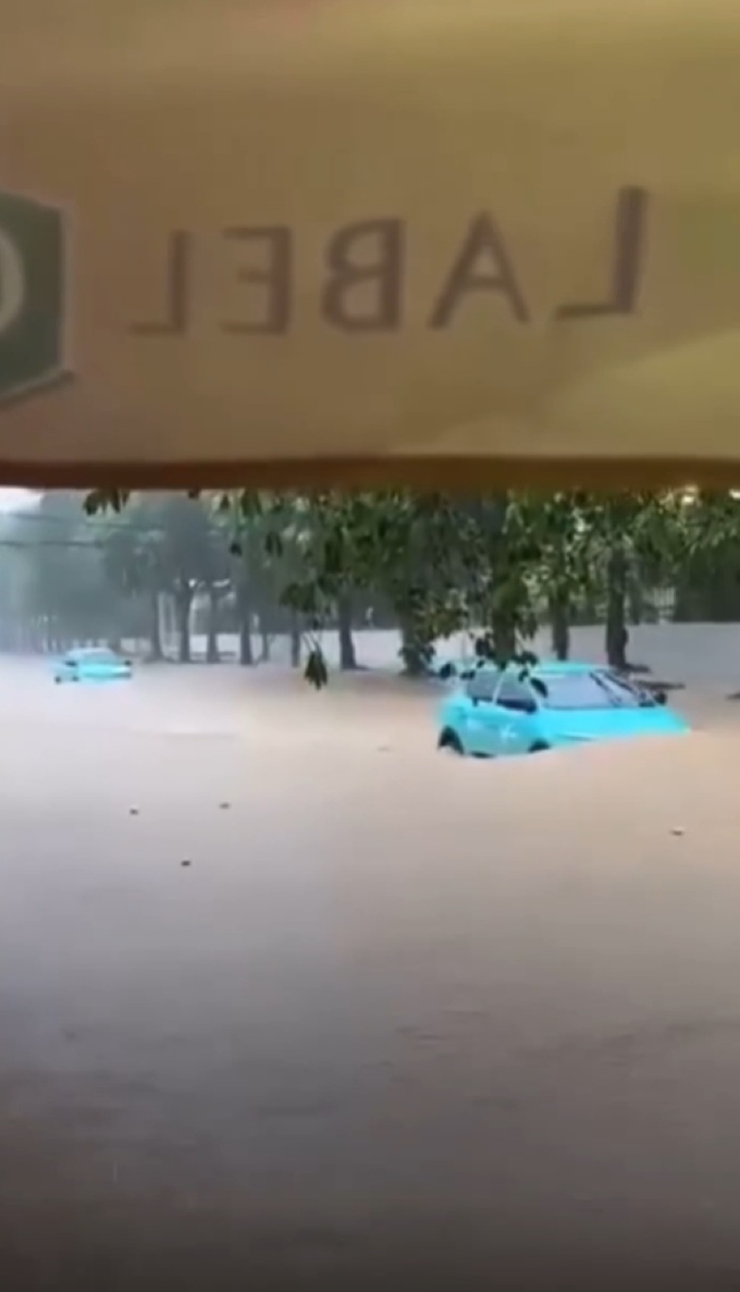 Cộng đồng mạng thích thú ví von xe điện có khả năng “lội nước như tàu ngầm”.