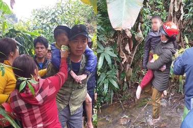 Giải cứu 2 anh em bị lạc bố trong rừng