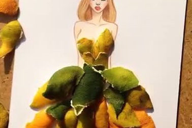 Từ đồ bỏ đi tạo hình mẫu váy dạ hội "sang chảnh"