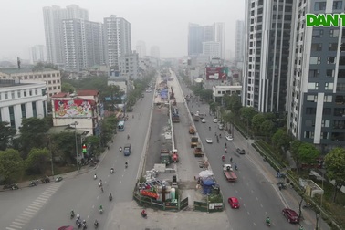 Mục sở thị "đại công trường" thi công đường vành đai 2 gần 10.000 tỷ đồng