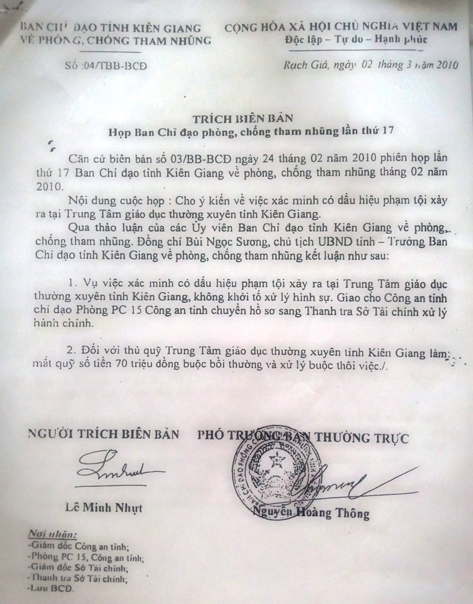 Bài 11: Cô thủ quỹ tiếp tục gửi đơn “cầu cứu” Chánh án TAND Tối cao - 4 Bài 11: Cô thủ quỹ tiếp tục gửi đơn “cầu cứu” Chánh án TAND Tối cao - 4