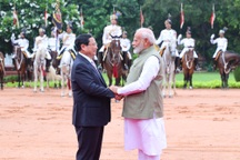 Lễ đón chính thức Thủ tướng Phạm Minh Chính tại Phủ Tổng thống Ấn Độ