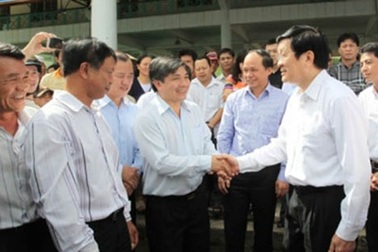 Chủ tịch nước kiểm tra thực địa vùng khô hạn tại Khánh Hòa