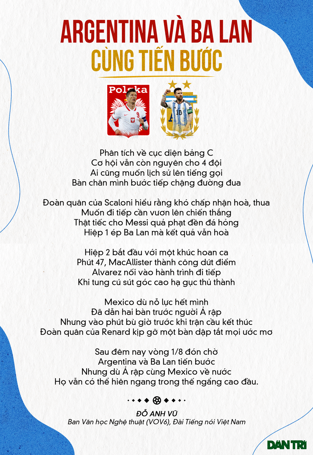 Thơ World Cup: Argentina và Ba Lan cùng tiến bước - 1 Thơ World Cup: Argentina và Ba Lan cùng tiến bước - 1
