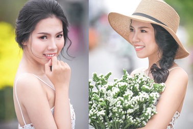 Nữ sinh tài sắc vẹn toàn khoe vẻ đẹp trong trẻo ngày Xuân