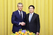 Chủ tịch nước Lương Cường tiếp Bộ trưởng Bộ Chiến tranh Mỹ