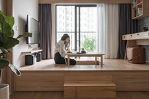 Độc đáo căn hộ phong cách Nhật có phòng khách “biến hóa bất ngờ”